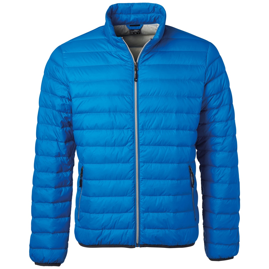 James & Nicholson Mens Down Jacket JN1140 Gr. XL cobalt/silver