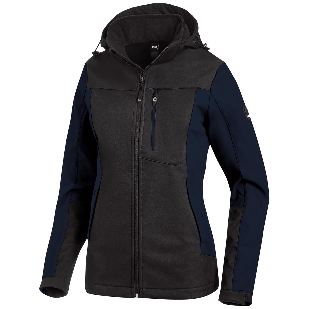 FHB Softshelljacke Damen Julia stark wasserabweisend Gr. M marine/schwarz
