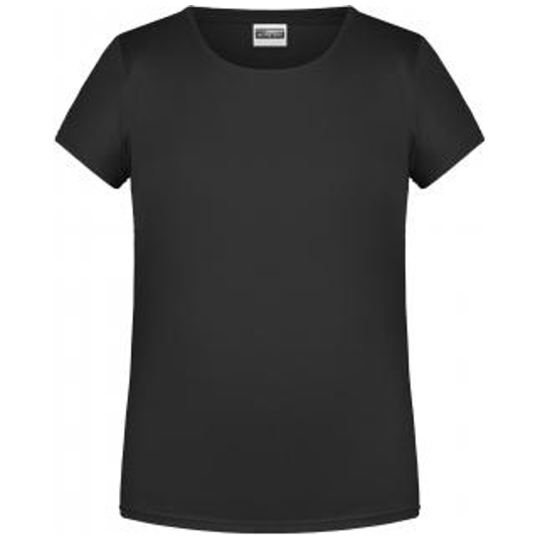 James & Nicholson T-Shirt für Mädchen in klassischer Form 8007G Gr. XS-98/104 black