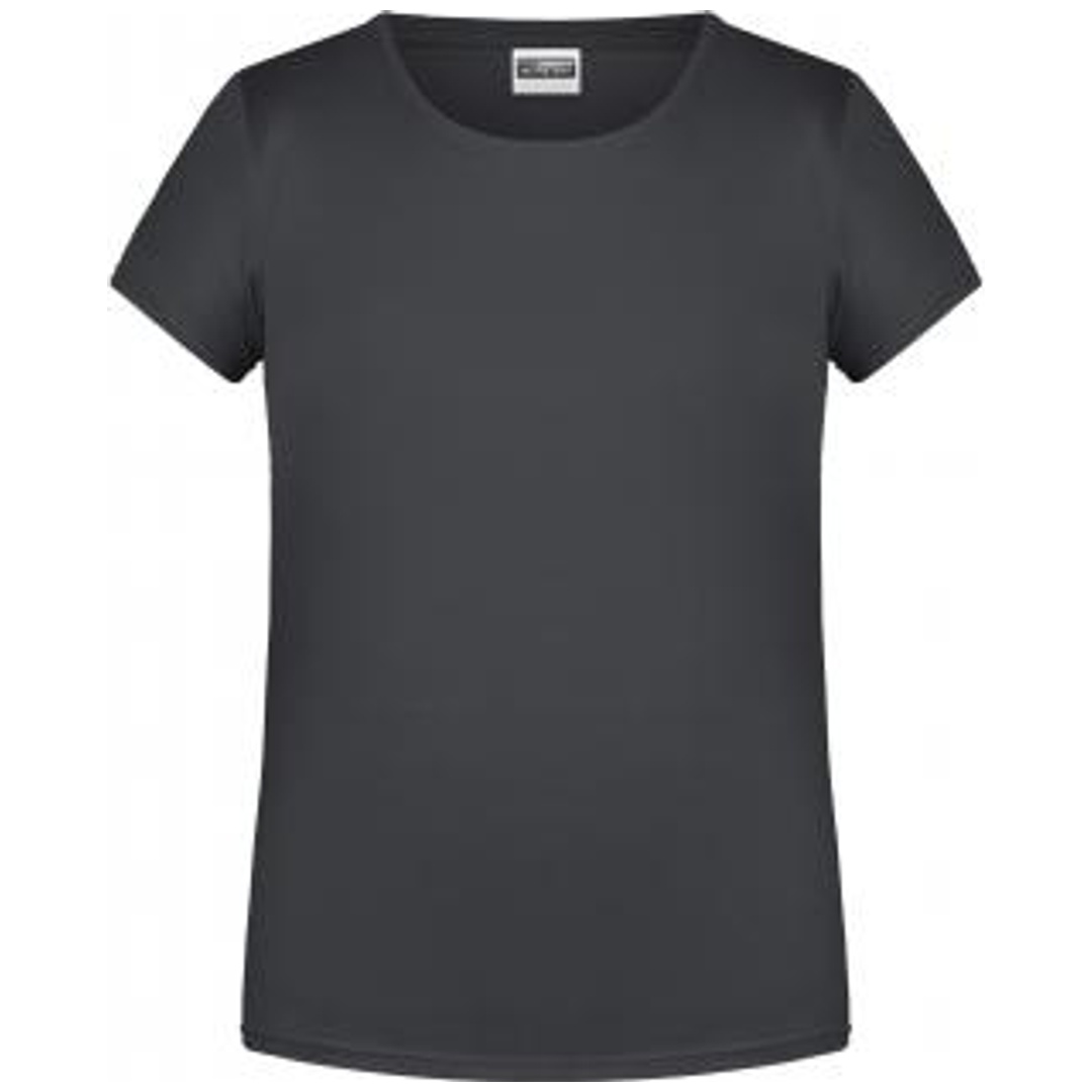 James & Nicholson T-Shirt für Mädchen in klassischer Form 8007G Gr. XS-98/104 graphite