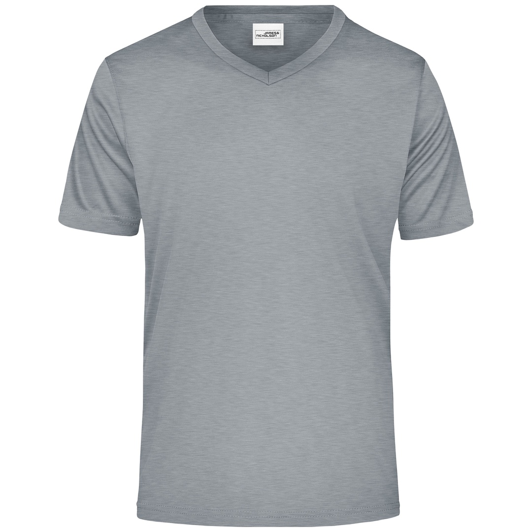 James & Nicholson Herren T-Shirt Active-V JN736 Gr. M light-melange