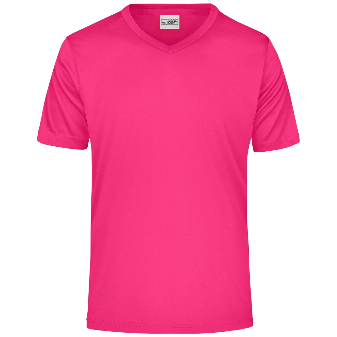 James & Nicholson Herren T-Shirt Active-V JN736 Gr. 3XL pink