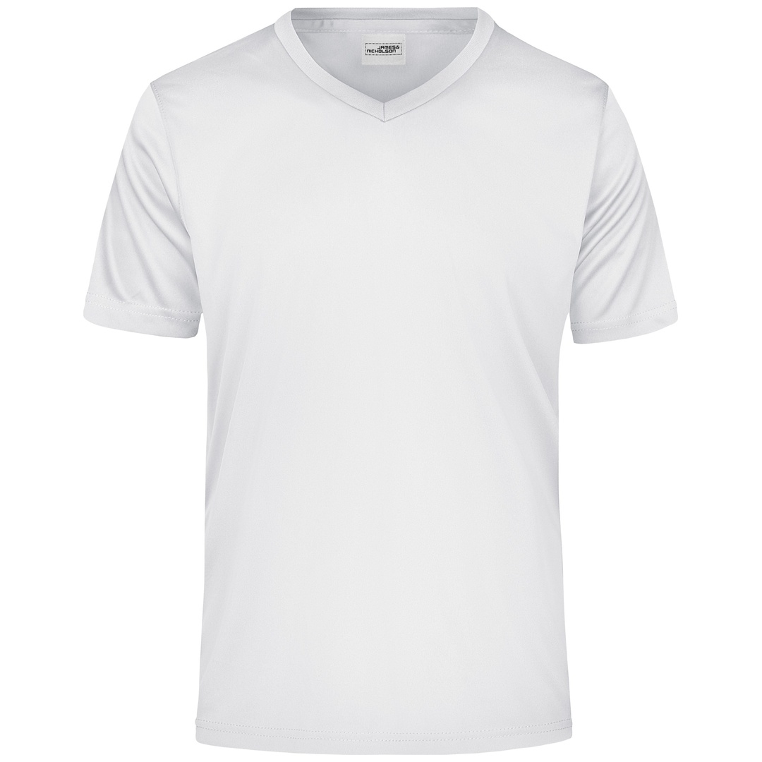 James & Nicholson Herren T-Shirt Active-V JN736 Gr. 3XL white