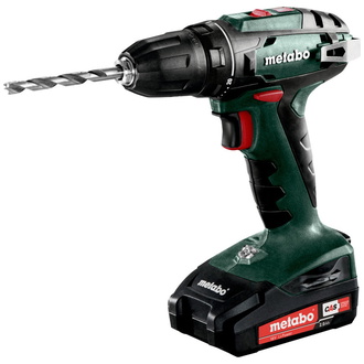 Metabo Akku-Bohrschrauber BS 18, metaBOX 145, 18V 2x2Ah Li-Power + SC 30