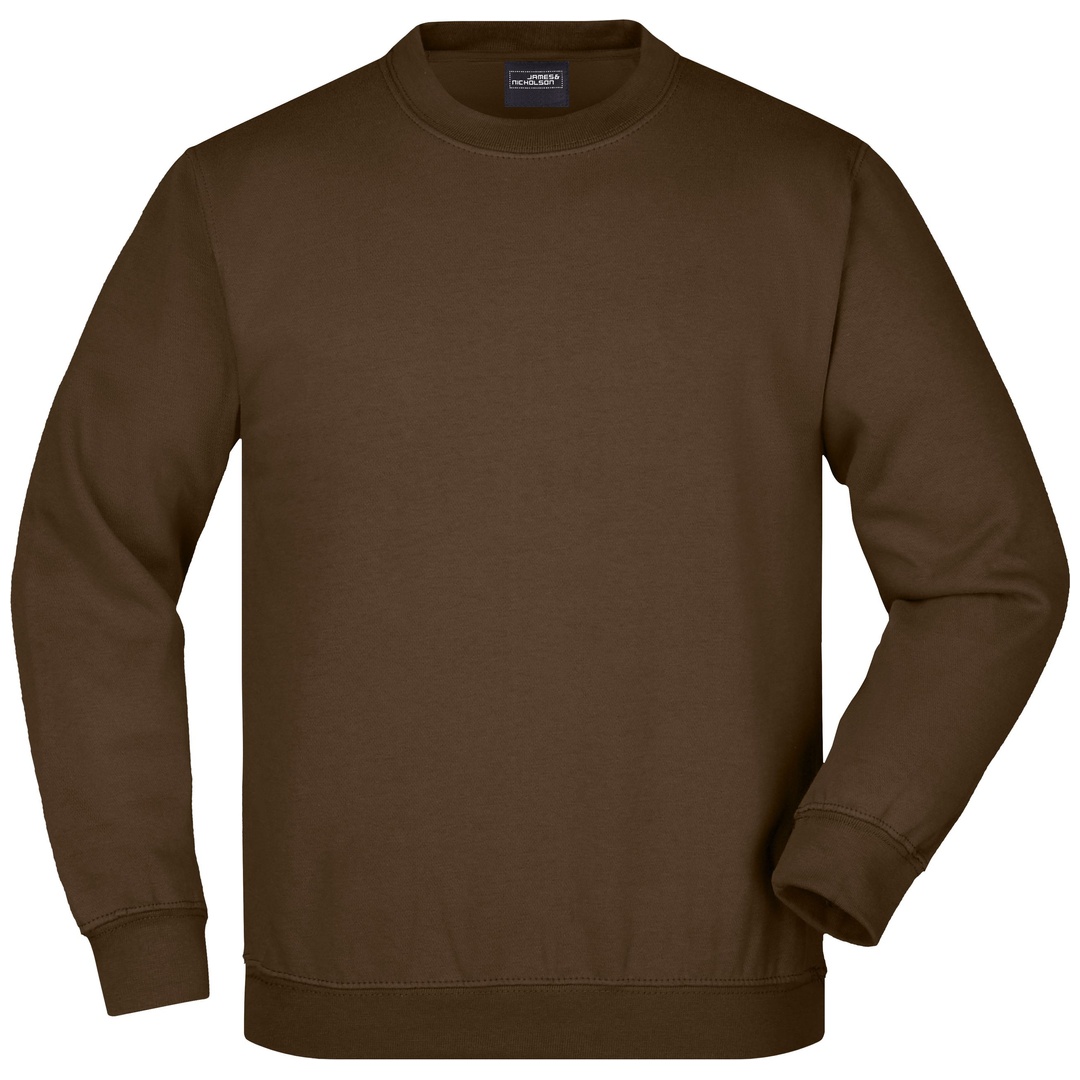 James & Nicholson Klassisches Komfort Rundhals-Sweatshirt Kinder JN040K Gr. 2XL-164 brown