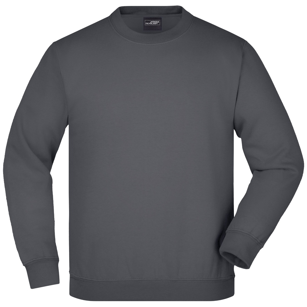 James & Nicholson Klassisches Komfort Rundhals-Sweatshirt Kinder JN040K Gr. 2XL-164 carbon