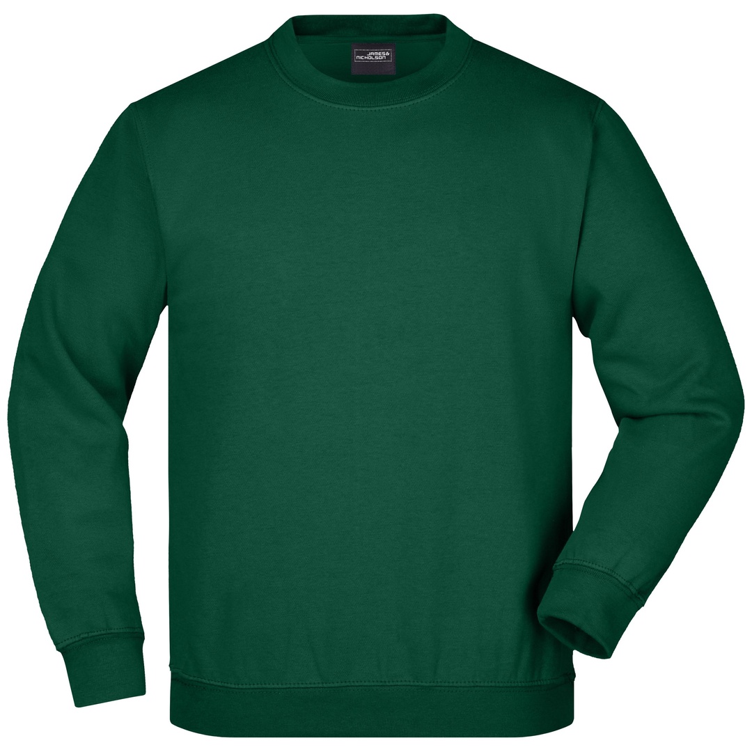 James & Nicholson Klassisches Komfort Rundhals-Sweatshirt Kinder JN040K Gr. L-140 dark-green