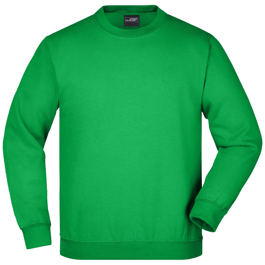 James & Nicholson Klassisches Komfort Rundhals-Sweatshirt Kinder JN040K Gr. S-116 fern-green