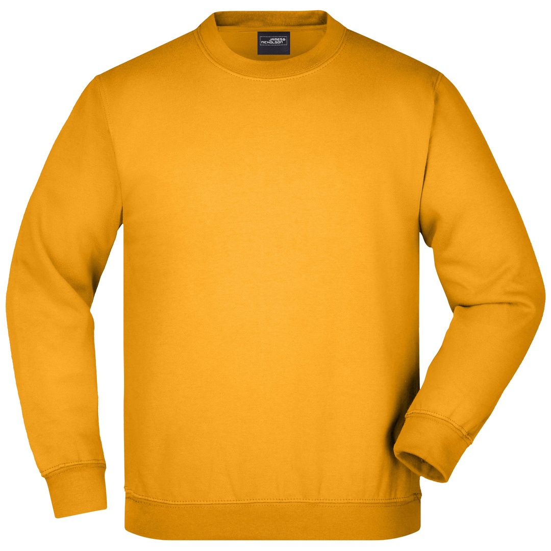 James & Nicholson Klassisches Komfort Rundhals-Sweatshirt Kinder JN040K Gr. S-116 gold-yellow