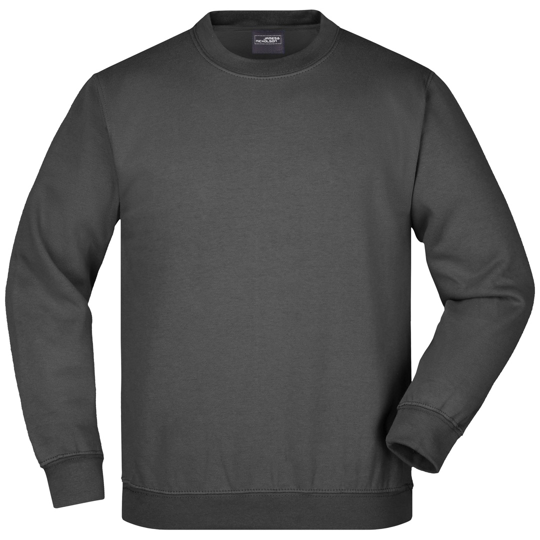 James & Nicholson Klassisches Komfort Rundhals-Sweatshirt Kinder JN040K Gr. XS-104 graphite