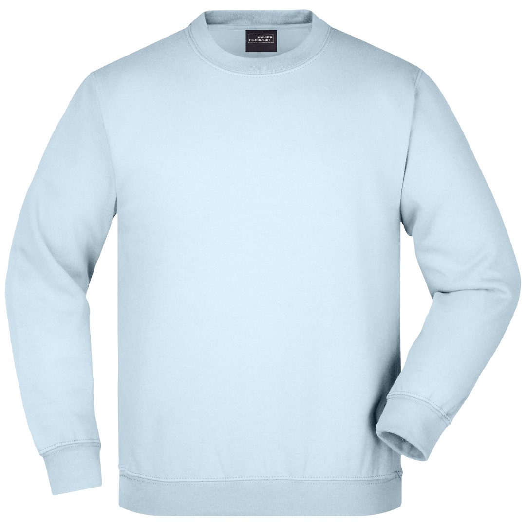 James & Nicholson Klassisches Komfort Rundhals-Sweatshirt Kinder JN040K Gr. XL-152 light-blue