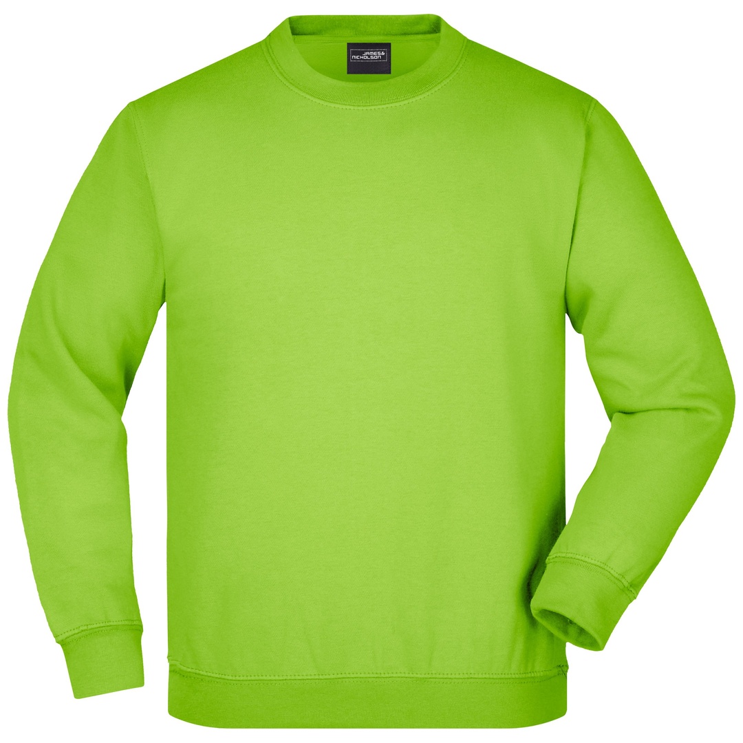 James & Nicholson Klassisches Komfort Rundhals-Sweatshirt Kinder JN040K Gr. S-116 lime-green