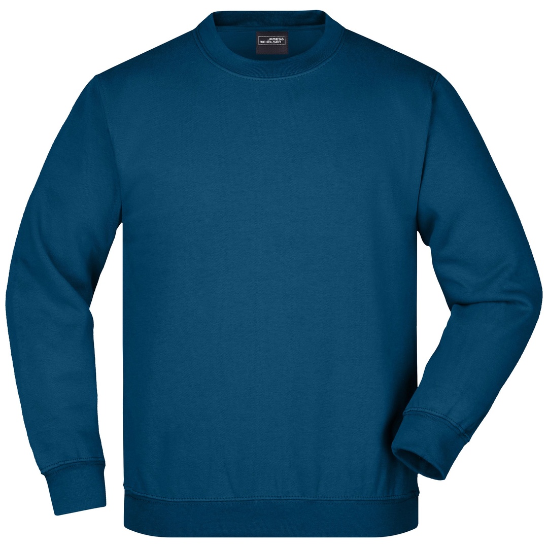 James & Nicholson Klassisches Komfort Rundhals-Sweatshirt Kinder JN040K Gr. S-116 petrol