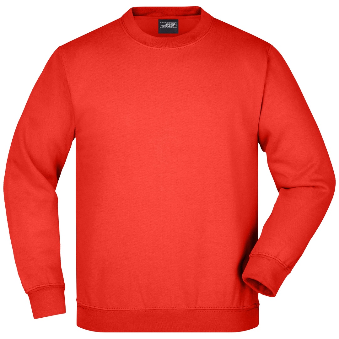 James & Nicholson Klassisches Komfort Rundhals-Sweatshirt Kinder JN040K Gr. M-128 tomato
