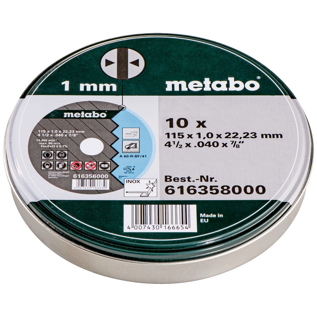 Metabo 10 Trennscheiben - SP 115x1,0x22,23 Inox, TF 41