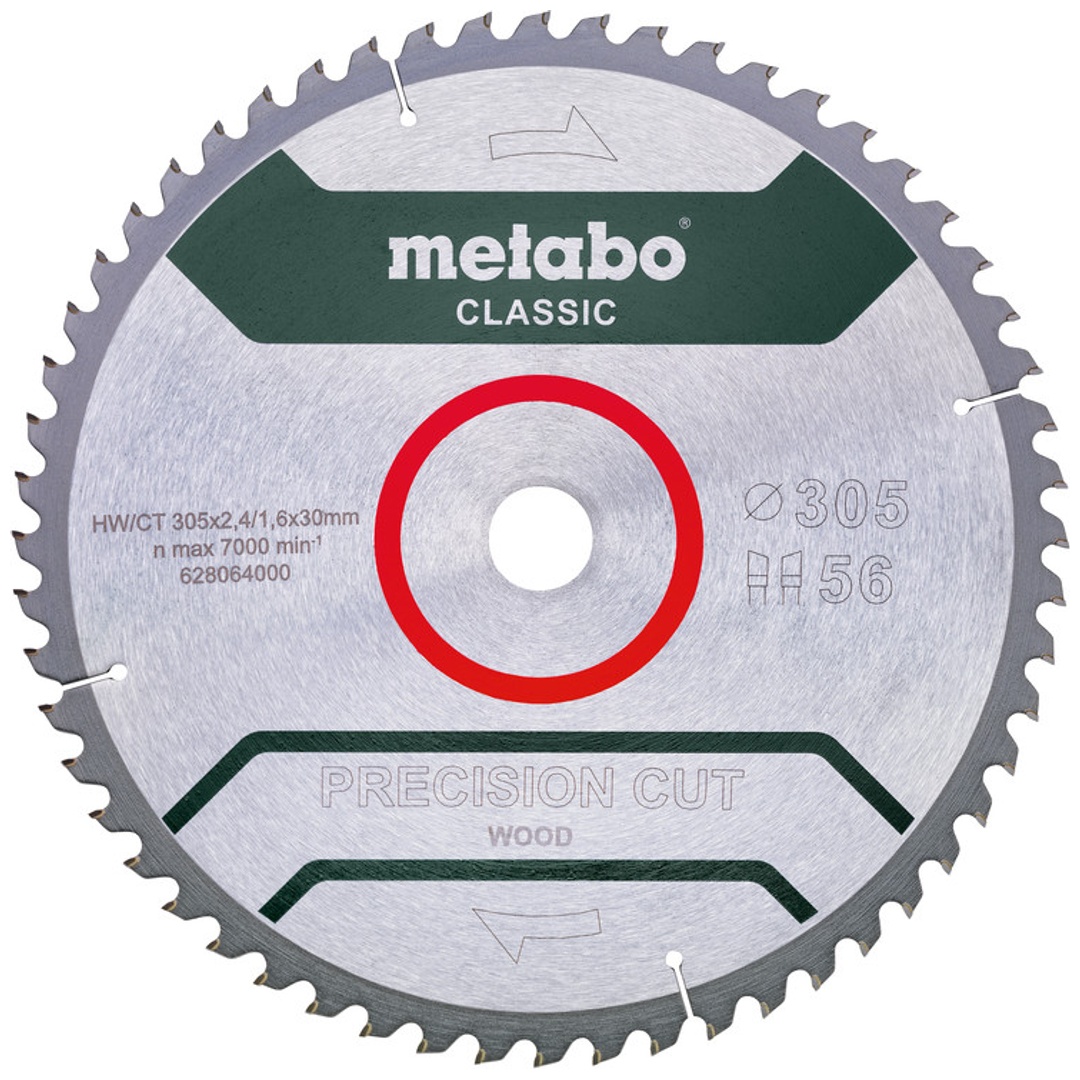 Metabo Sägeblatt precision cut wood - classic, 305x30, Z56 WZ 5° neg