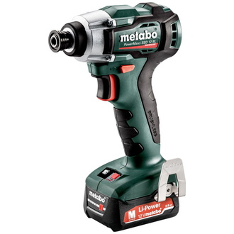 Metabo Akku-Schlagschrauber PowerMaxx SSD 12 BL, incl. 2x Akku Li-Power/2 Ah, Ladegerät, metaBOX