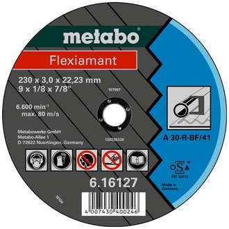 Metabo Flexiamant 125x2,5x22,23 Stahl, Trennscheibe, gekröpfte Ausführung