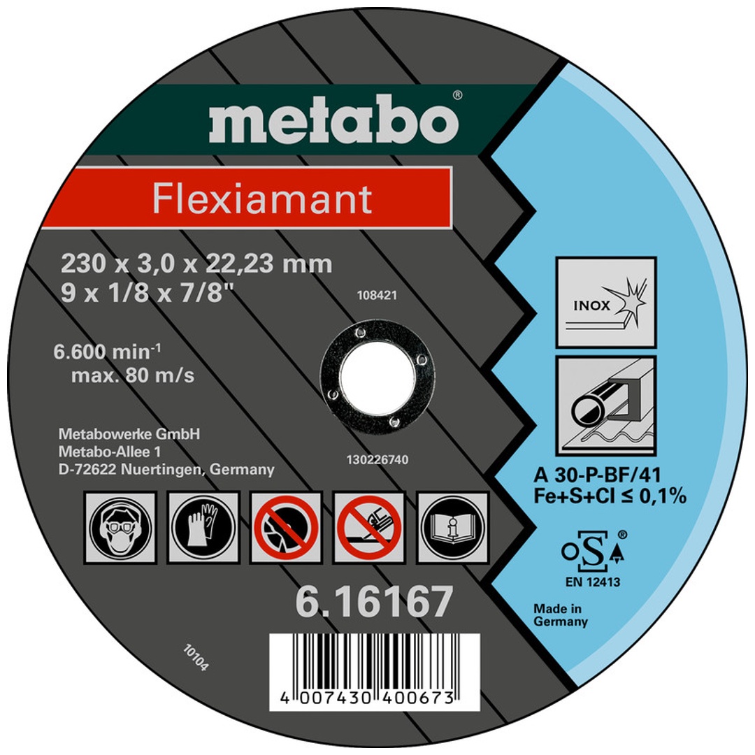 Metabo Flexiamant 230x3,0x22,23 Inox, TF 41