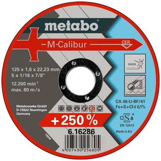 Metabo Trennscheibe M-Calibur 125 x 1,6 x 22,23 Inox, TF 41