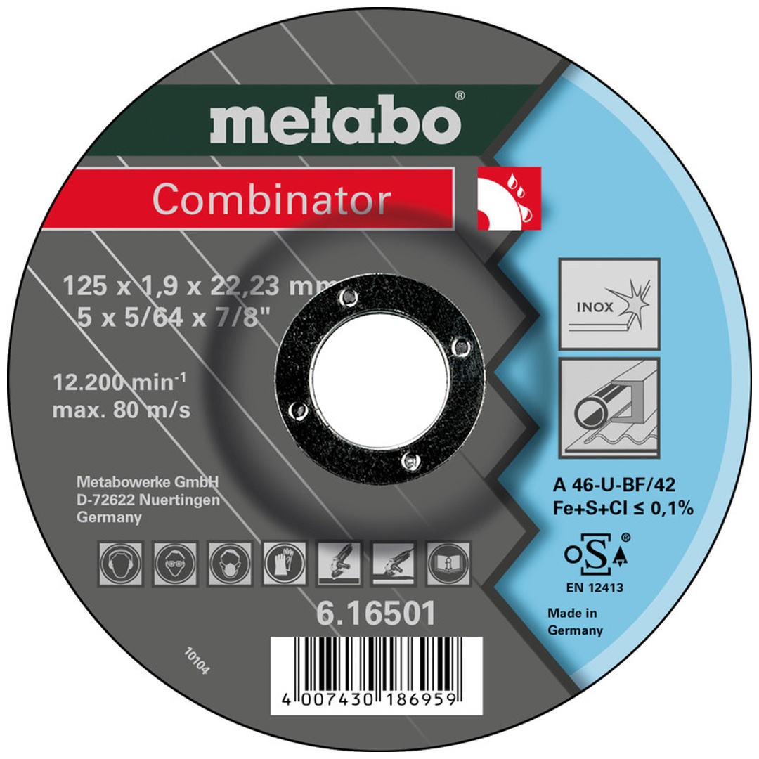 Metabo Combinator 125x1,9x22,23 Inox, TF 42
