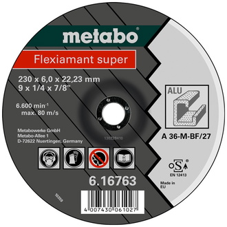 Metabo Flexiamant super 125x6,0x22,23 Alu, Schruppscheibe, gekröpfte Ausführung