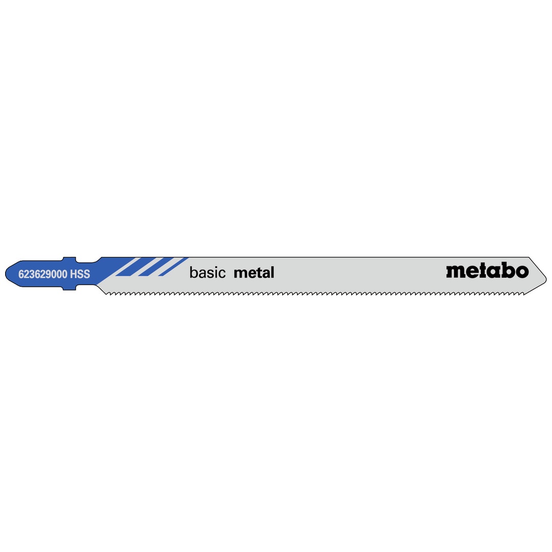 Metabo 25 Stichsägeblätter basic metal 106/1,2mm, HSS, Type 23629