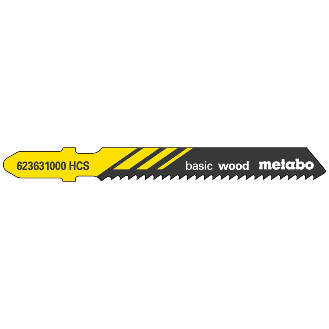 Metabo 5 Stichsägeblätter basic wood 51/ 2,0 mm, HCS, gefräst / gewellt