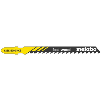 Metabo 5 Stichsägeblätter "fast wood" 74/ 4,0 mm, HCS, geschliffen / geschränkt