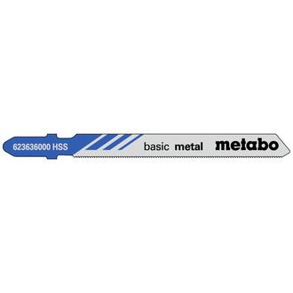 Metabo 5 Stichsägeblätter "basic metal" 66/ 0,7 mm, HSS