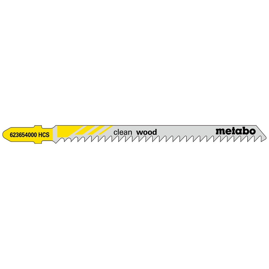 Metabo 5 Stichsägeblätter clean wood 91/ 3,0 mm, HCS