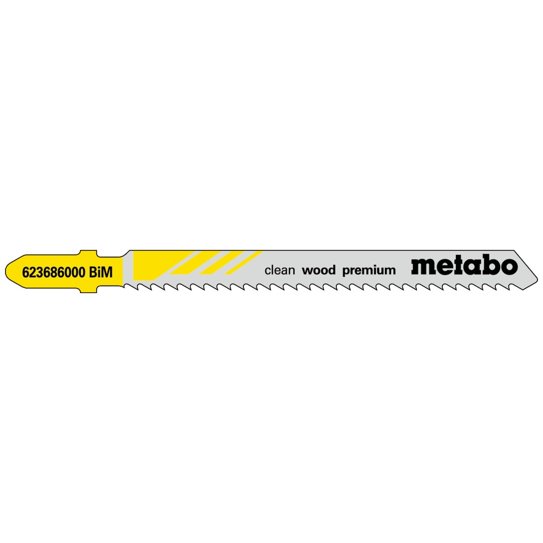 Metabo 5 Stichsägeblätter clean wood premium 74/ 2,5 mm, BiM