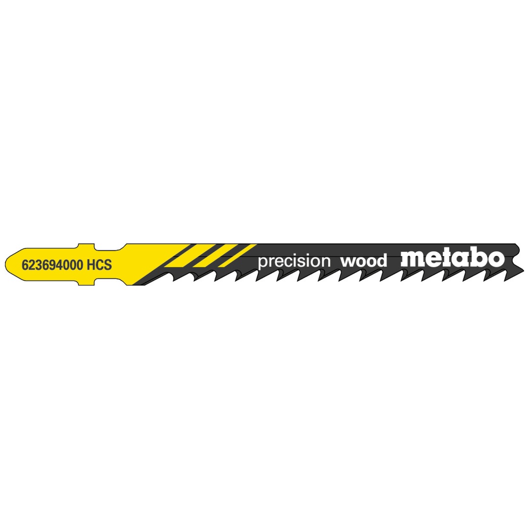 Metabo 5 Stichsägeblätter precision wood 74/ 4,0 mm, HCS