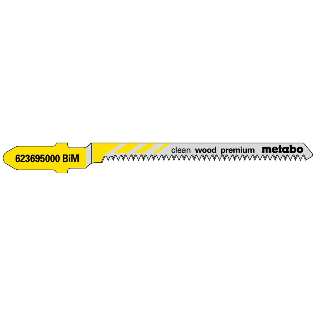 Metabo 5 Stichsägeblätter clean wood premium 57/ 1,4 mm, BiM