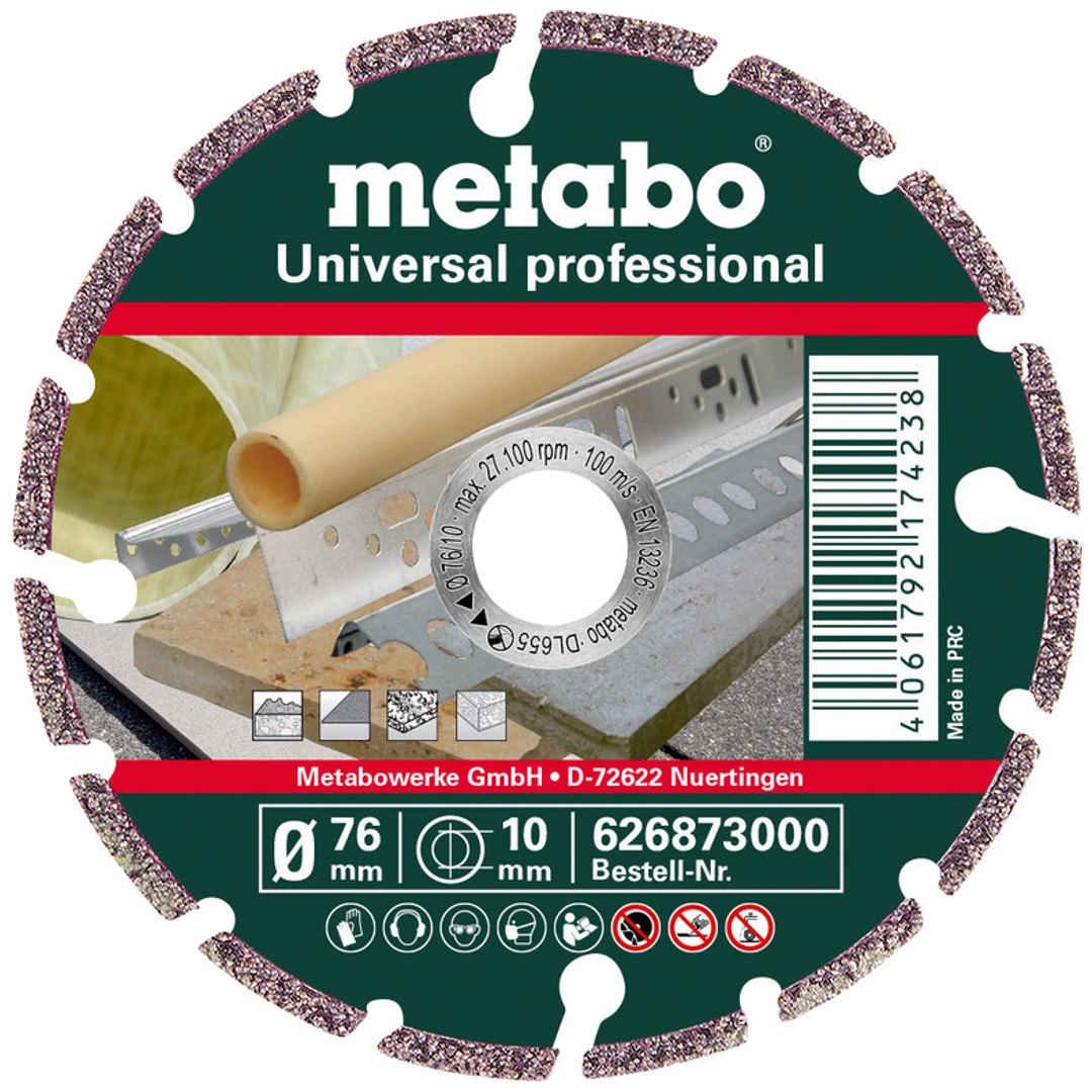 Metabo Diamanttrennscheibe, 76x10,0mm, UP, Universal professional