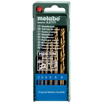 Metabo HSS-TiN-Bohrerkassette, 6-tlg.