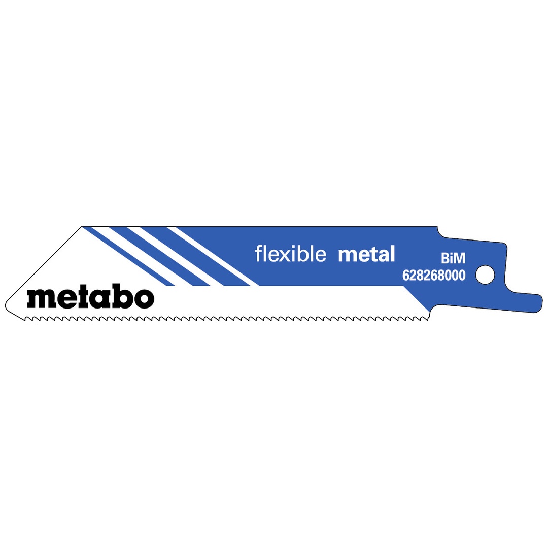 Metabo 5 Säbelsägeblätter flexible metal 100 x 0,9 mm, BiM, 1,41 mm/ 18 TPI