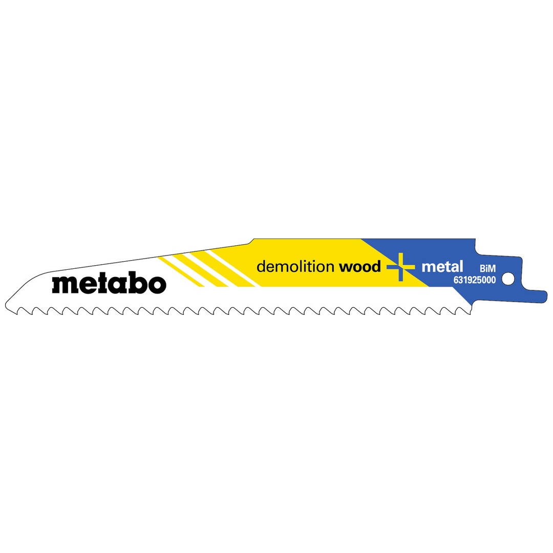 Metabo 5 Säbelsägeblätter demolition wood + metal 150 x 1,6 mm
