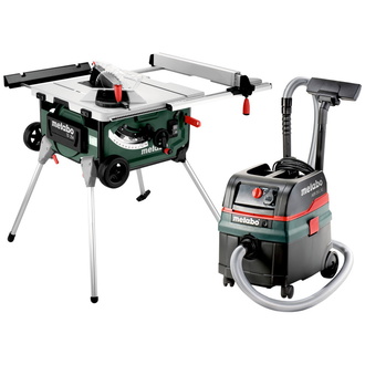 Metabo Set Tischkreissäge TS 254 + Allessauger ASR 25 L SC, incl. 1x Sägeblatt, Zubehör, Karton