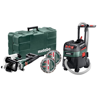 Metabo Mauernutfräse MFE 40 + Allessauger ASR 35 L ACP Set, + 2 Diamant-Trennscheiben Classic UC, Kunststoffkoffer