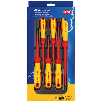 Knipex VDE Schraubendreher-Paket Schlitz / Phillips 6-tlg. (SB-Karte/Blister)