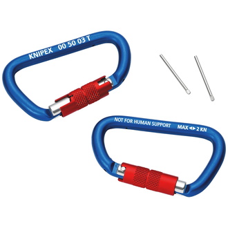 Knipex Materialkarabiner 2 Stück (SB-Karte/Blister)