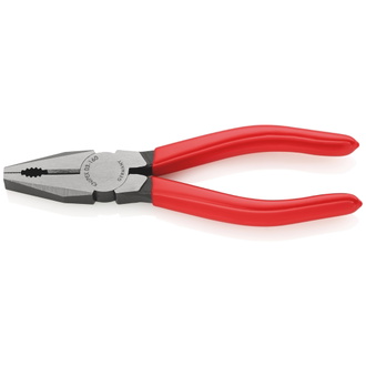 Knipex Kombizange, mit Kunststoff überzogen, schwarz atramentiert, 160 mm