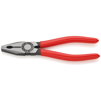 Knipex Kombizange, mit Kunststoff überzogen, schwarz atramentiert, 180 mm