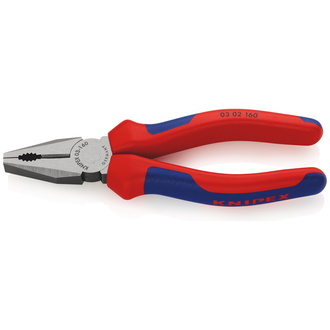 Knipex Kombizange, mit Mehrkomponenten-Hüllen, schwarz atramentiert 160 mm