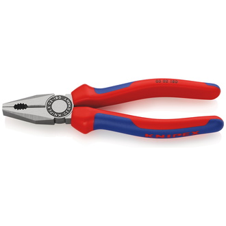 Knipex Kombizange, mit Mehrkomponenten-Hüllen, schwarz atramentiert 180 mm