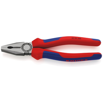 Knipex Kombizange, mit Mehrkomponenten-Hüllen, schwarz atramentiert 200 mm