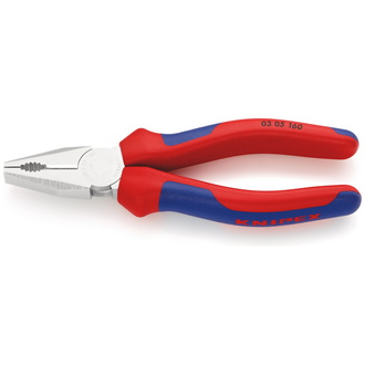 Knipex Kombizange, mit Mehrkomponenten-Hüllen, verchromt 160 mm