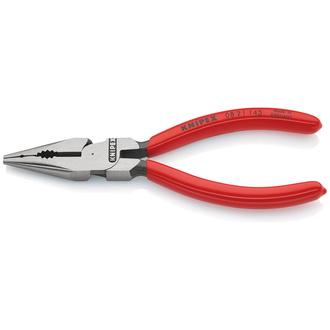 Knipex Spitz-Kombizange, mit Kunststoff überzogen, schwarz atramentiert, 145 mm