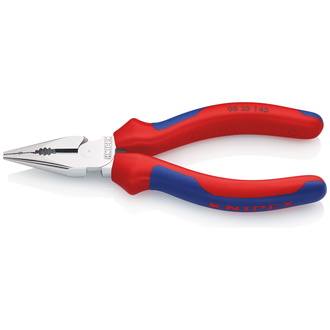 Knipex Spitz-Kombizange, mit Mehrkomponenten-Hüllen, verchromt 145 mm